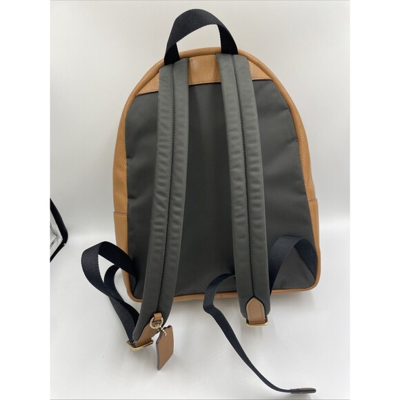 Coach Charlie Tan Pebble Leather Medium Large Backpack Purse Camel Brown CLEAN - Picture 5 of 12